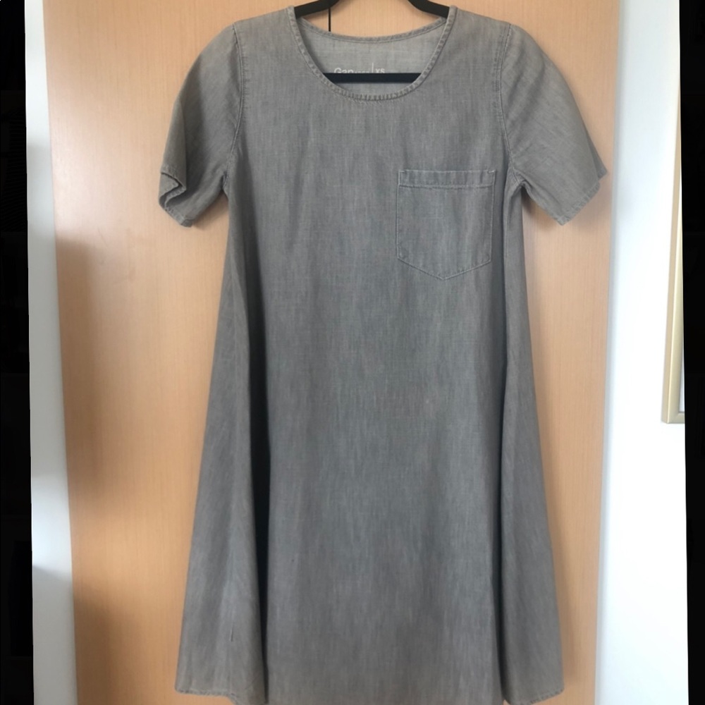 Gap XS denim grey tent dress
